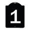 Signmission Sign with Number 1 Heavy-Gauge Aluminum Architectural Sign, 24" x 18", BW-1824-22898 A-DES-BW-1824-22898 - alternate 1